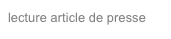 lecture article de presse